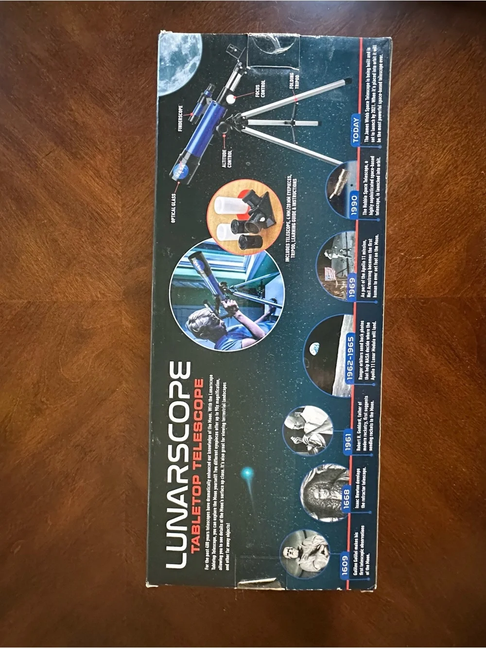 NASA Lunar Telescope for Kids Ages 8-12 with Tripod and Finder Scope and Book